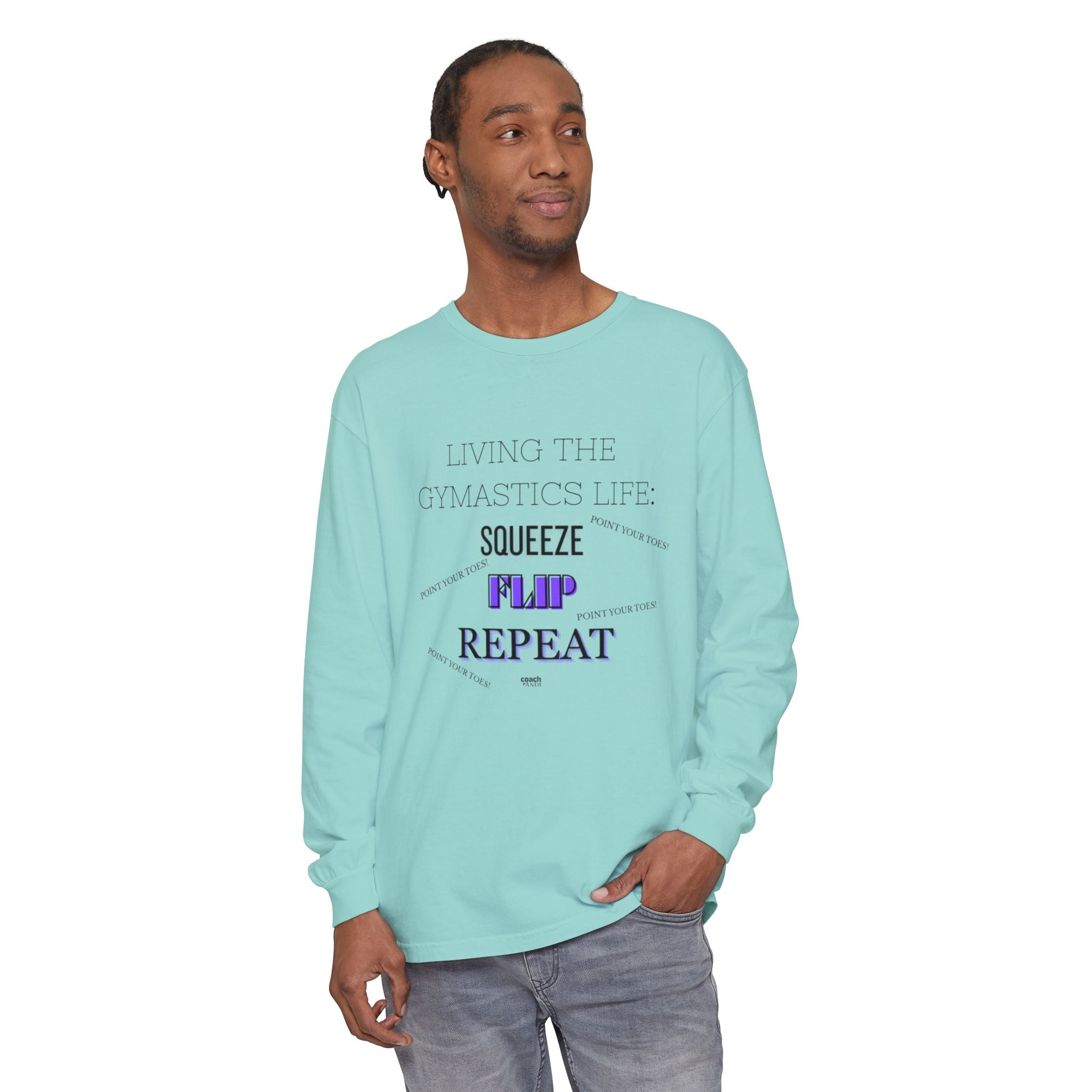 Squeeze Flip Repeat - Purple (Adult Longsleeve Shirt)