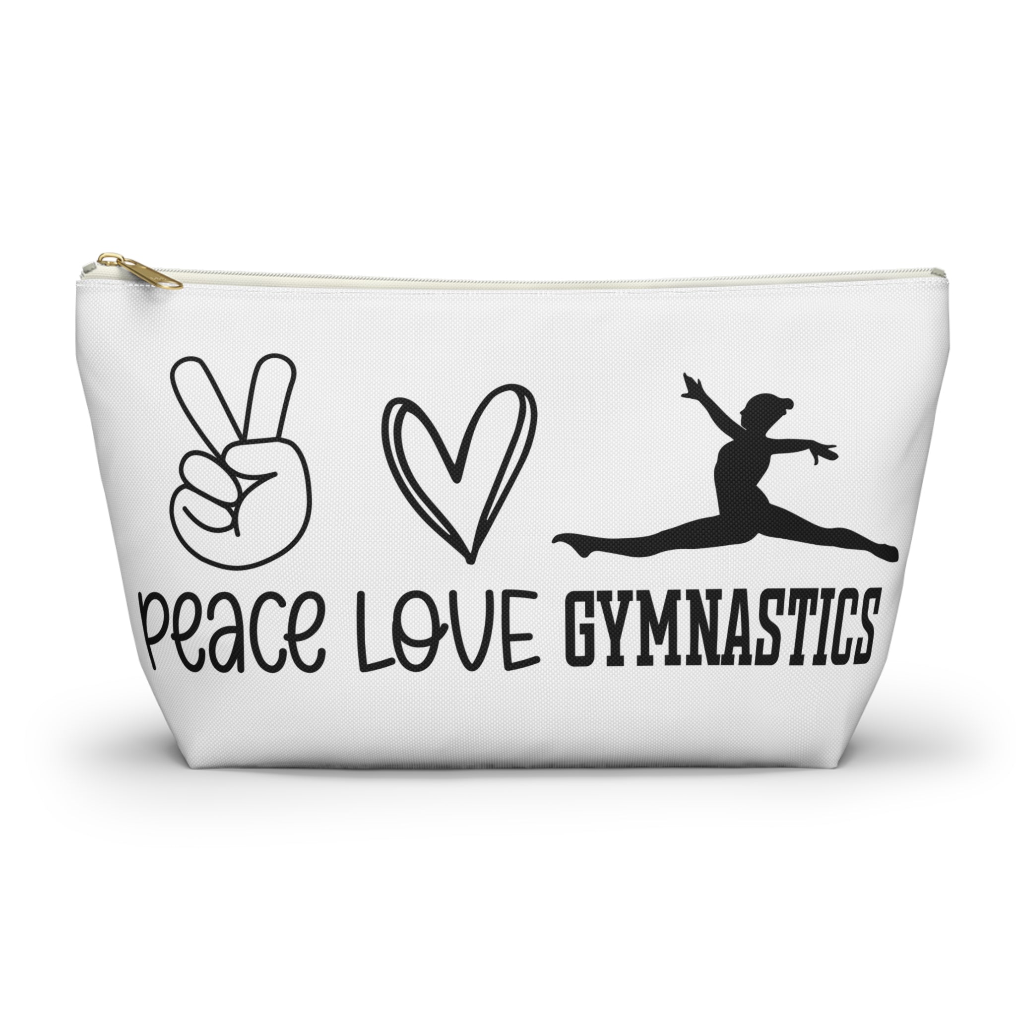 Peace, Love, Gymnastics (Accessory Pouch w T-bottom)