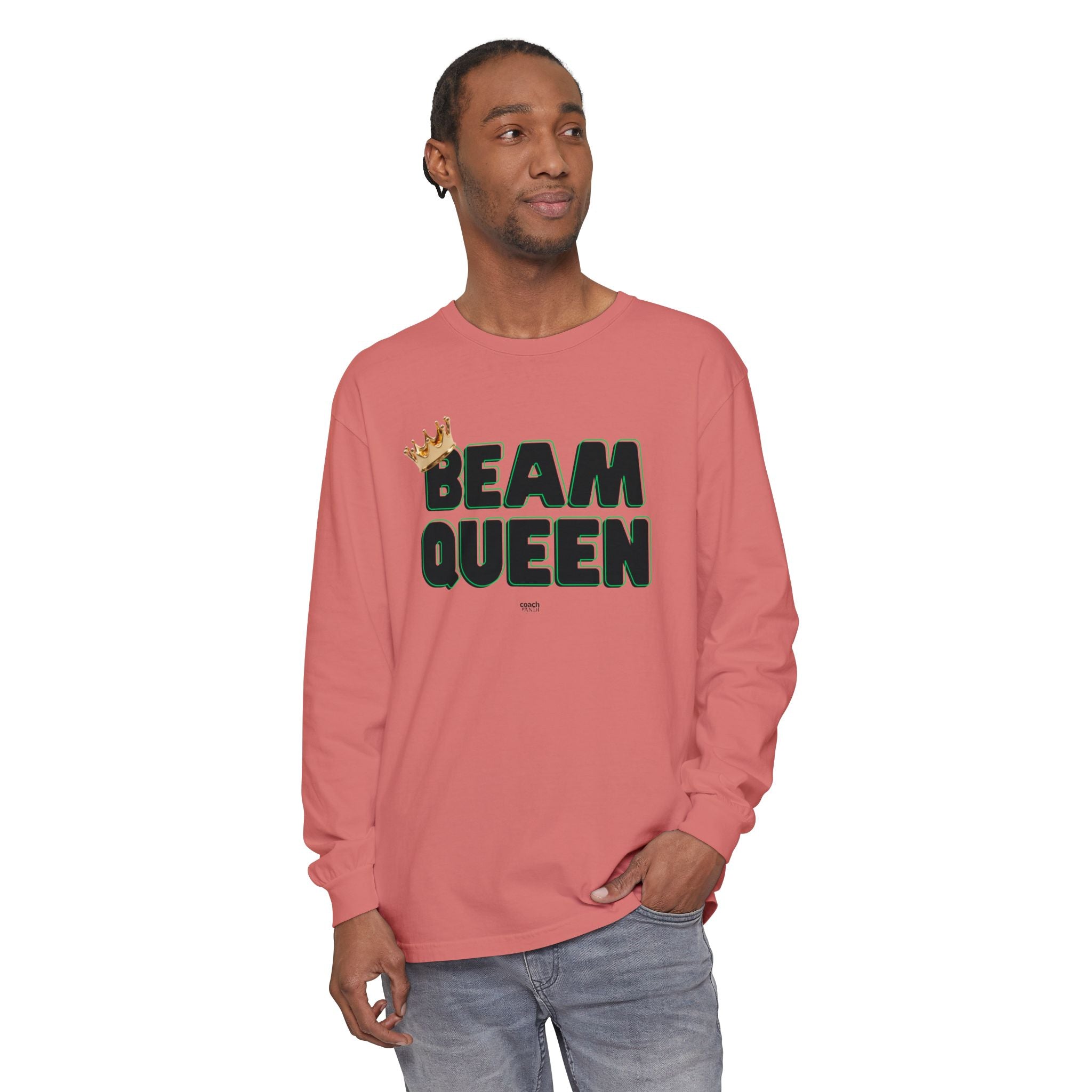 Beam Queen - Black/Green (Adult Long Sleeve Shirt)