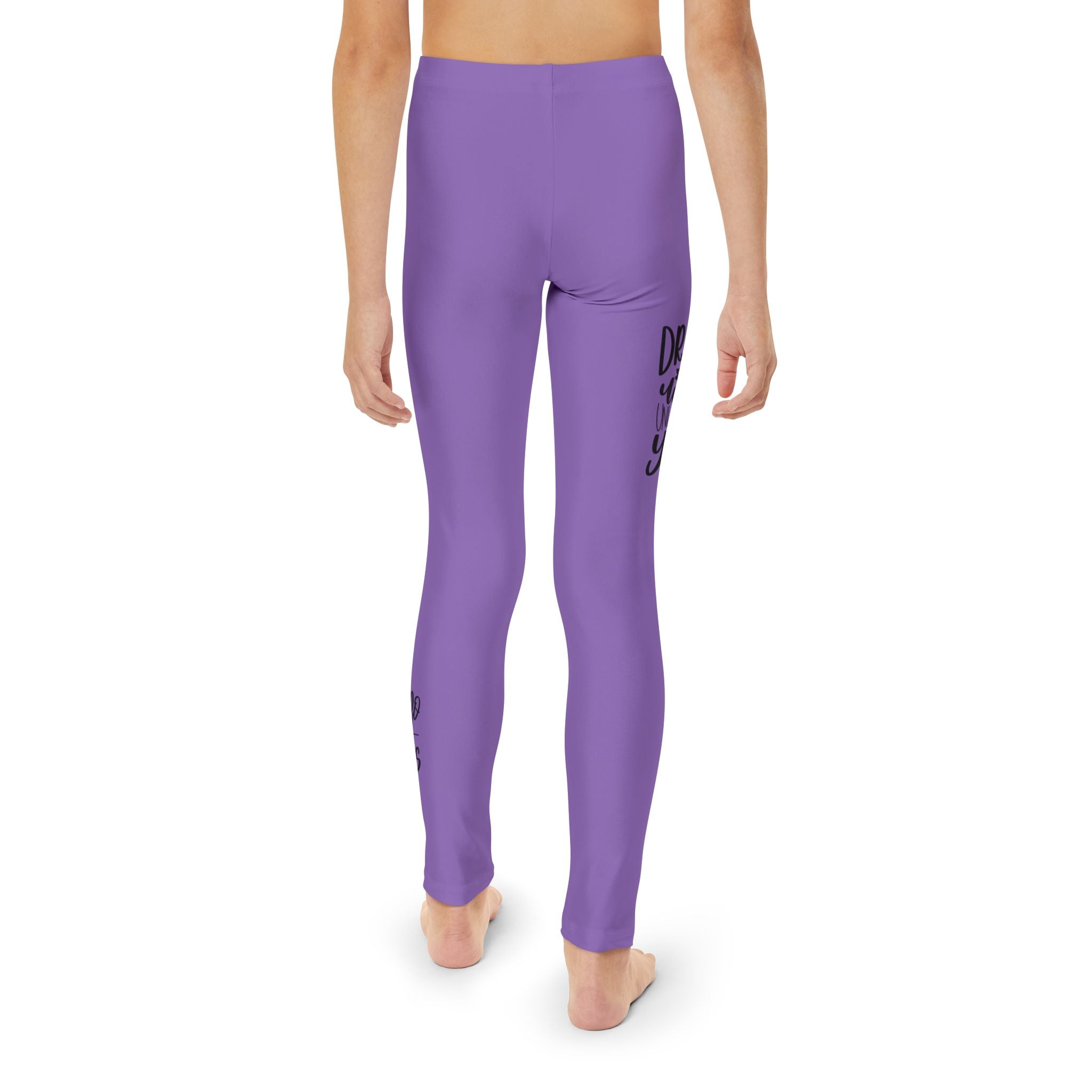 Dreams Dont Work Hard, You Do- Purple (Youth Full-Length Leggings (AOP)
