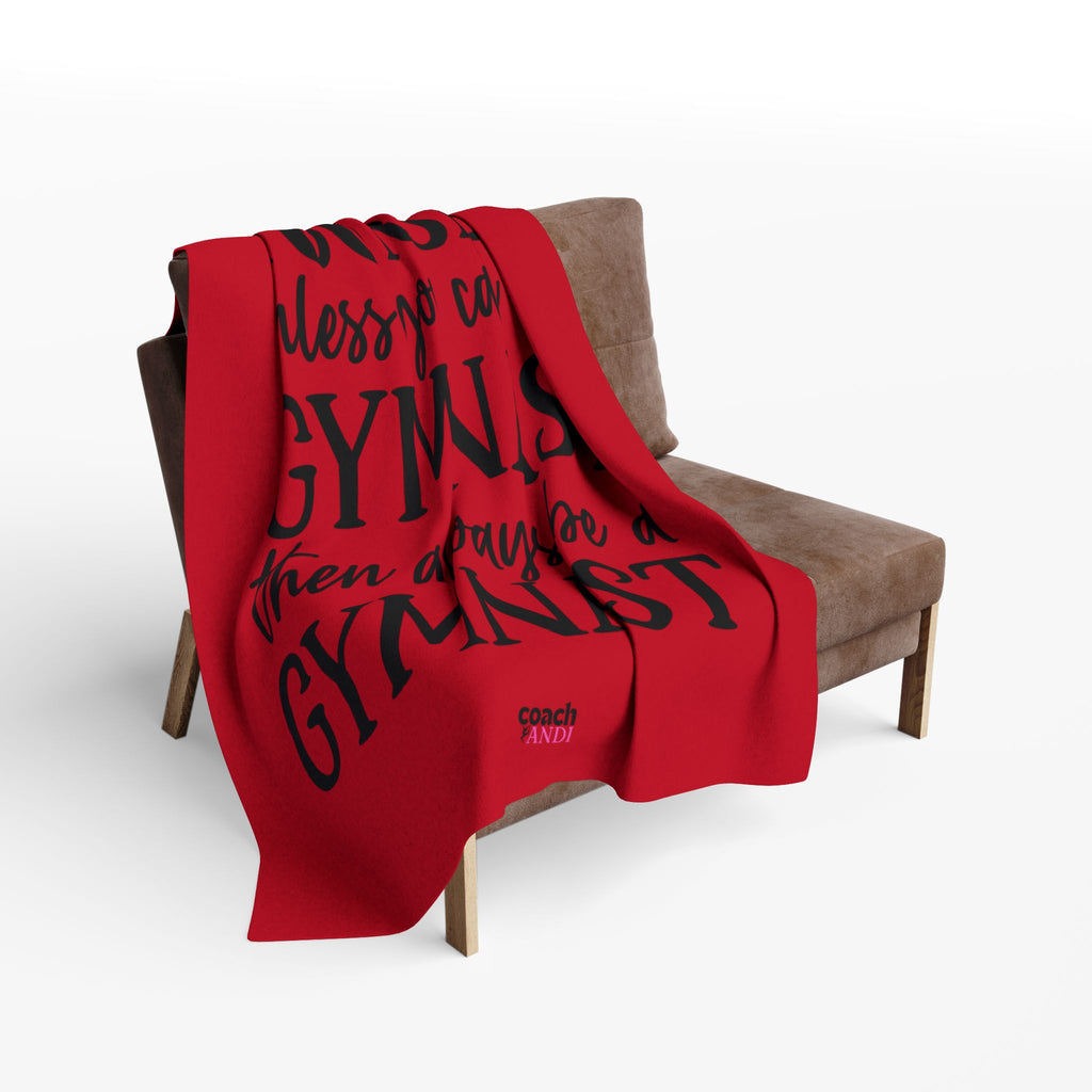 Always Be A Gymnast-Red (Arctic Fleece Blanket)