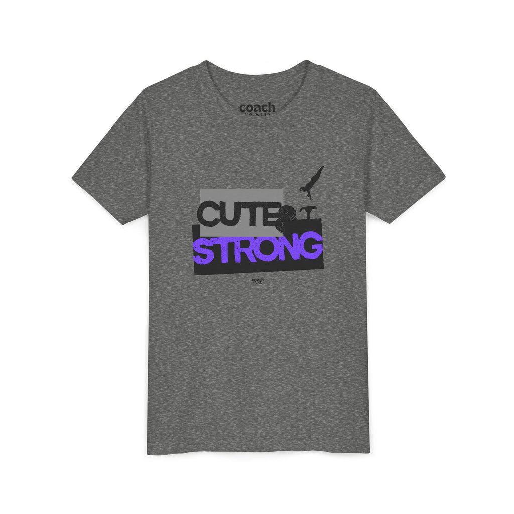 Cute & Strong Youth Short Sleeve Tee - Purple/Black