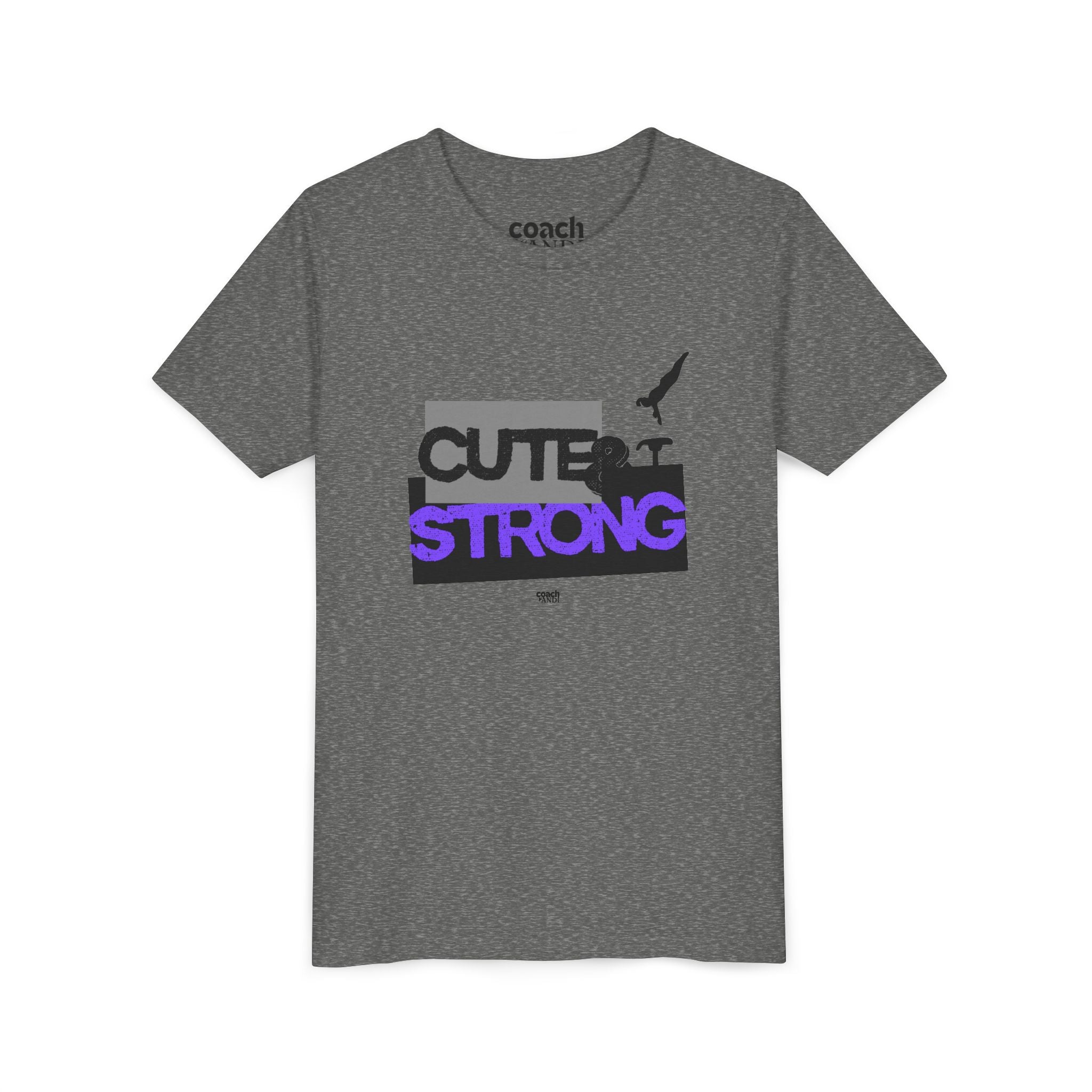 Cute & Strong Youth Short Sleeve Tee - Purple/Black
