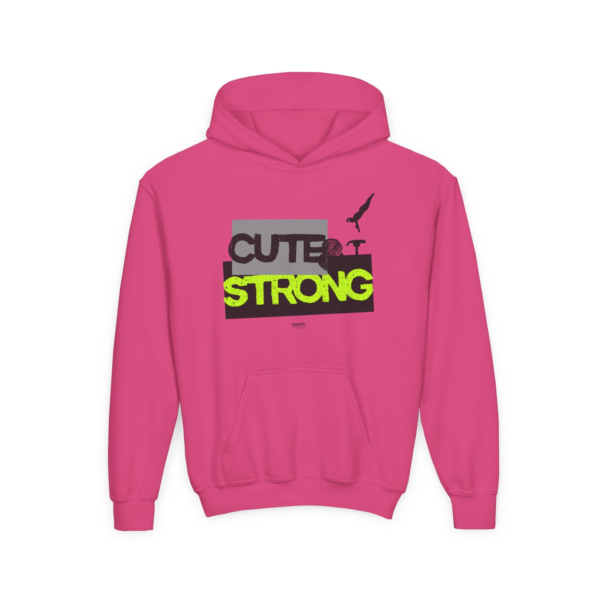 Cute & Strong Hoodie - Lime/Black (Youth)