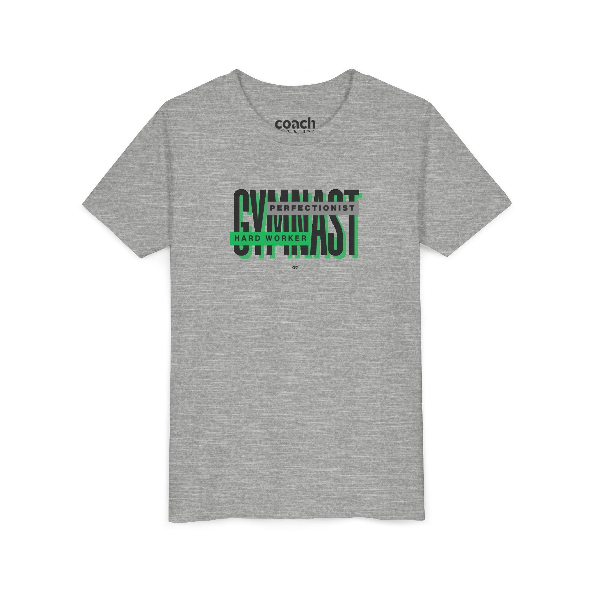Gymnast Hard Worker Tshirt - Green/Black (Youth)