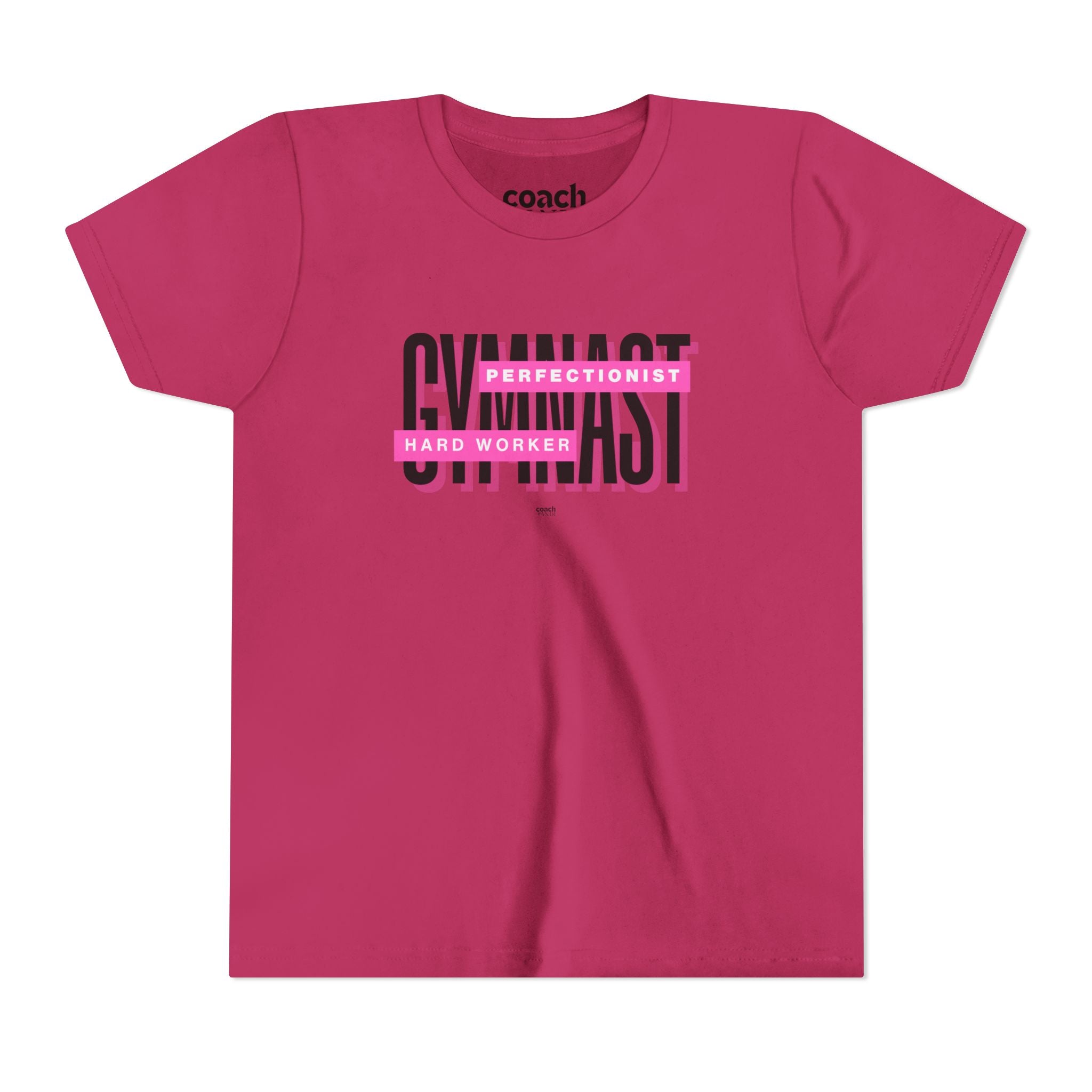 Gymnast Hard Worker Tshirt - Pink (Youth)