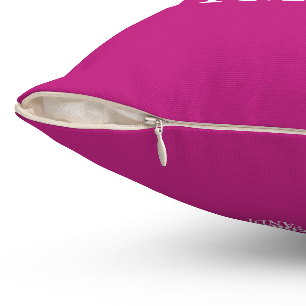 Always Be A Gymnast-Dk Pink (Spun Polyester Square Pillow)