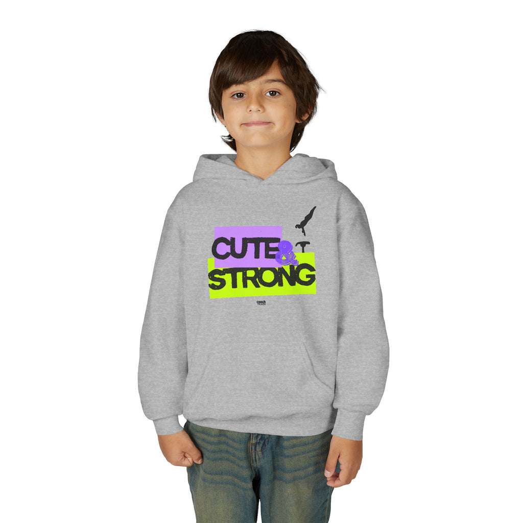 Cute & Strong Hoodie - Lavender/Lime (Youth)