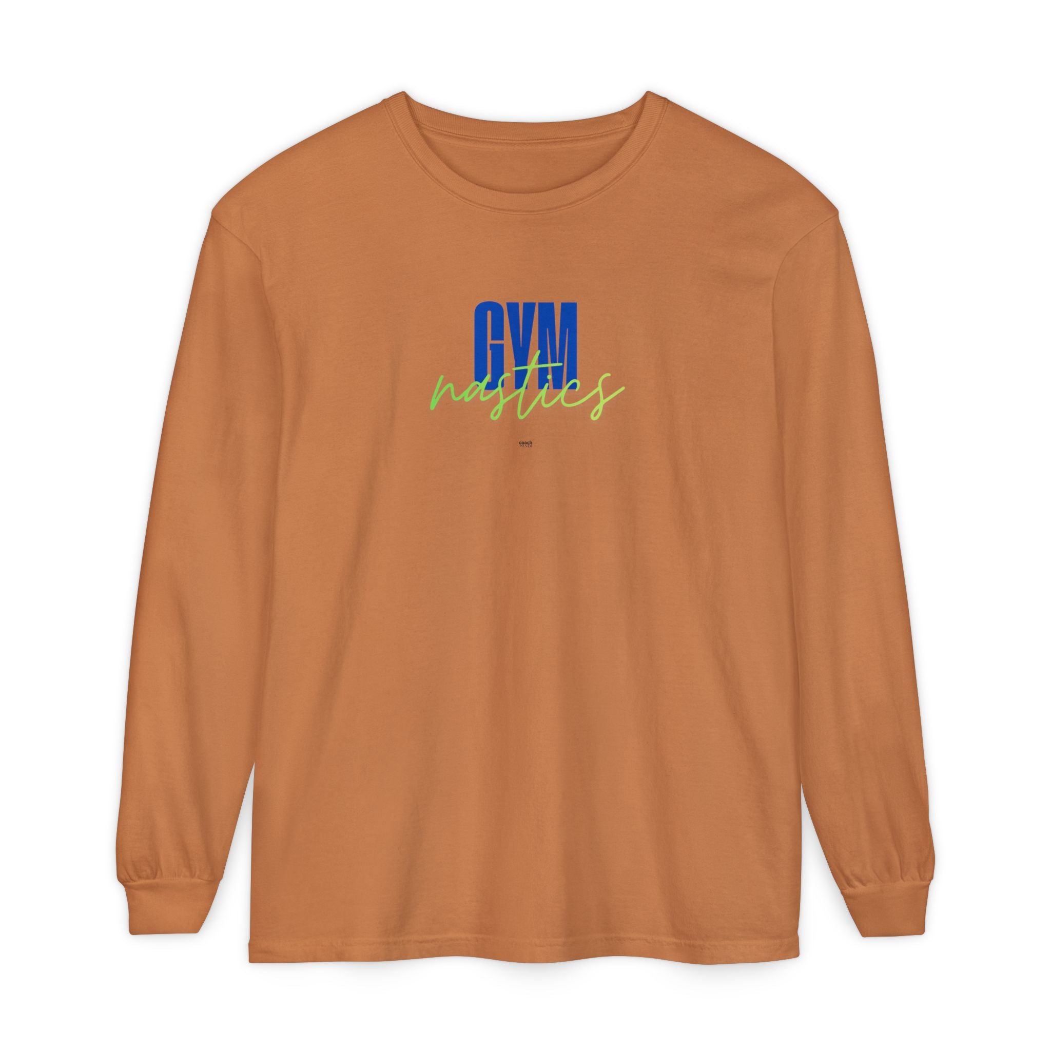 GYMnastics Long Sleeve Shirt - Blue/Lime (Adult)