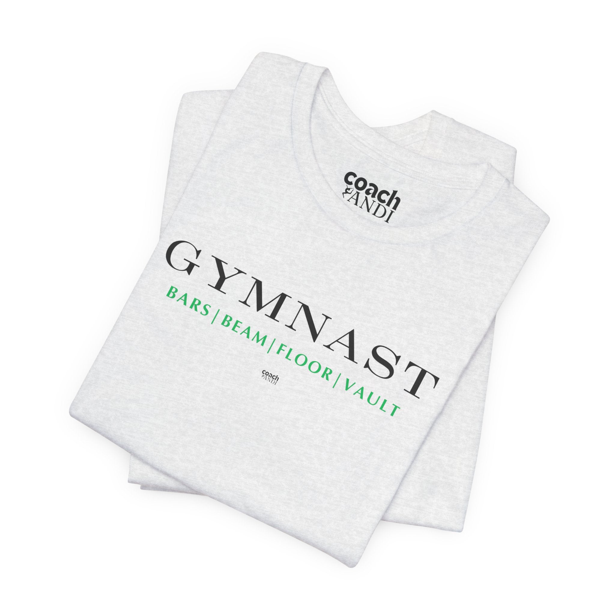 GYMNAST (Bars Beam Floor Vault) Tshirt - Green (Adult)