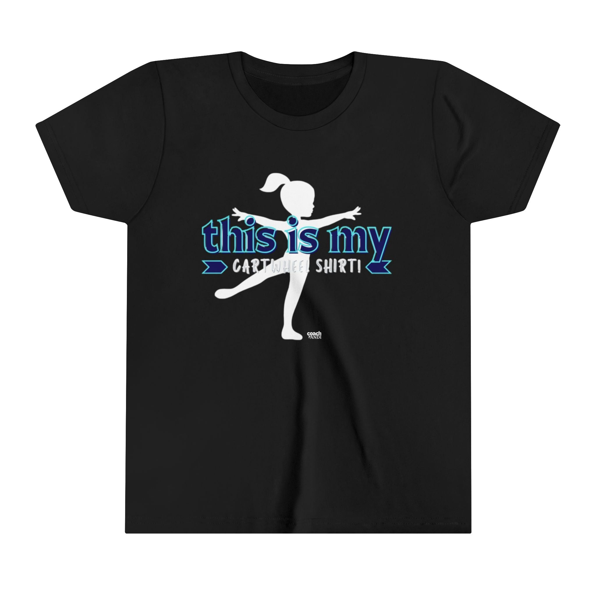 My Cartwheel Shirt-Navy/Turquoise (Youth Short Sleeve Tee)