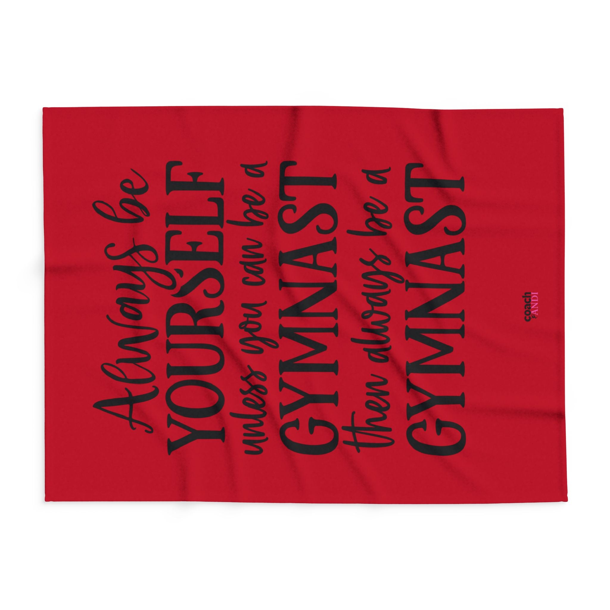 Always Be A Gymnast-Red (Arctic Fleece Blanket)