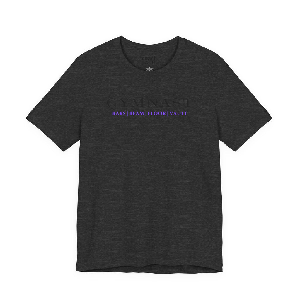 GYMNAST (Bars Beam Floor Vault) Tshirt - Purple (Adult)