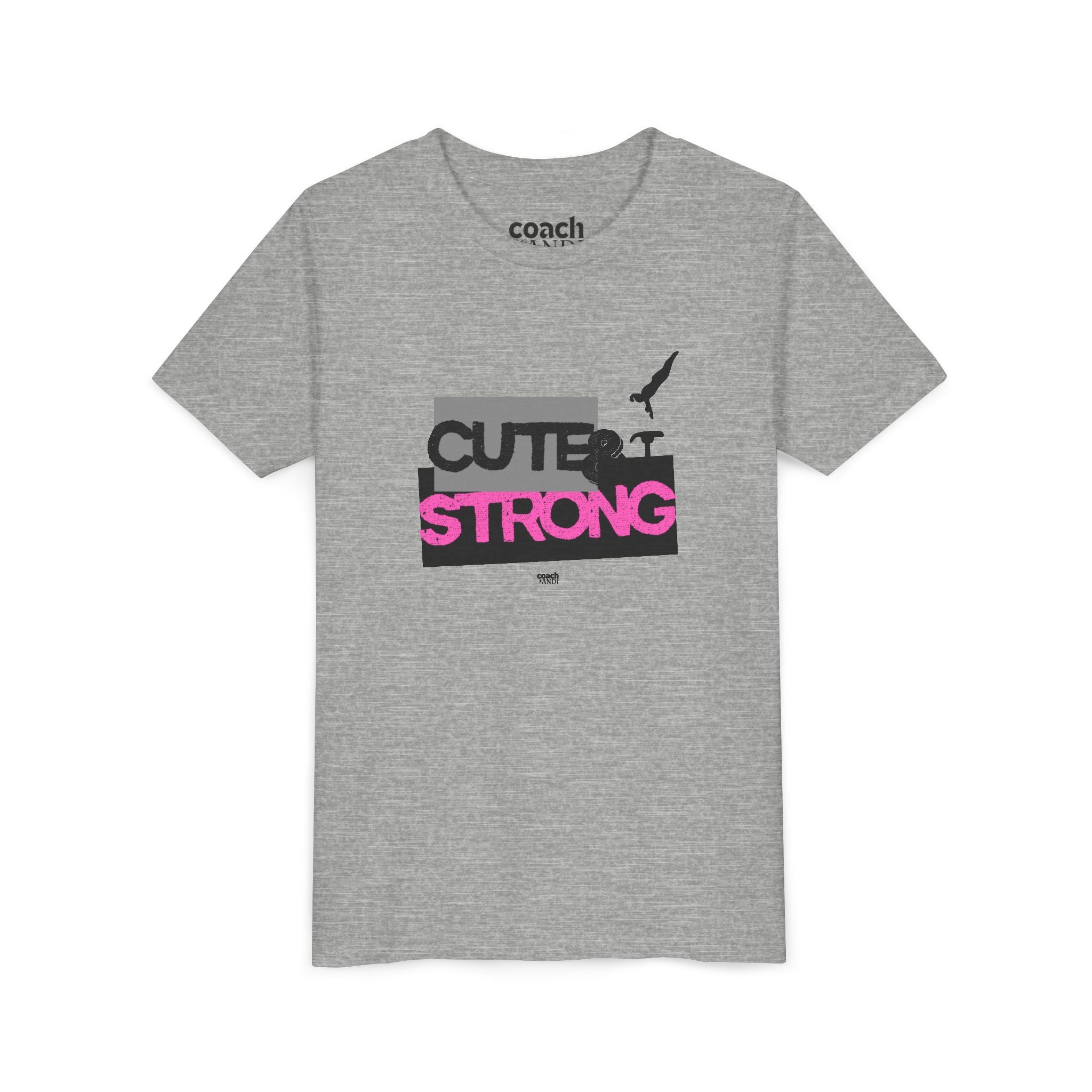 Cute & Strong Youth Short Sleeve Tee - Pink/Black
