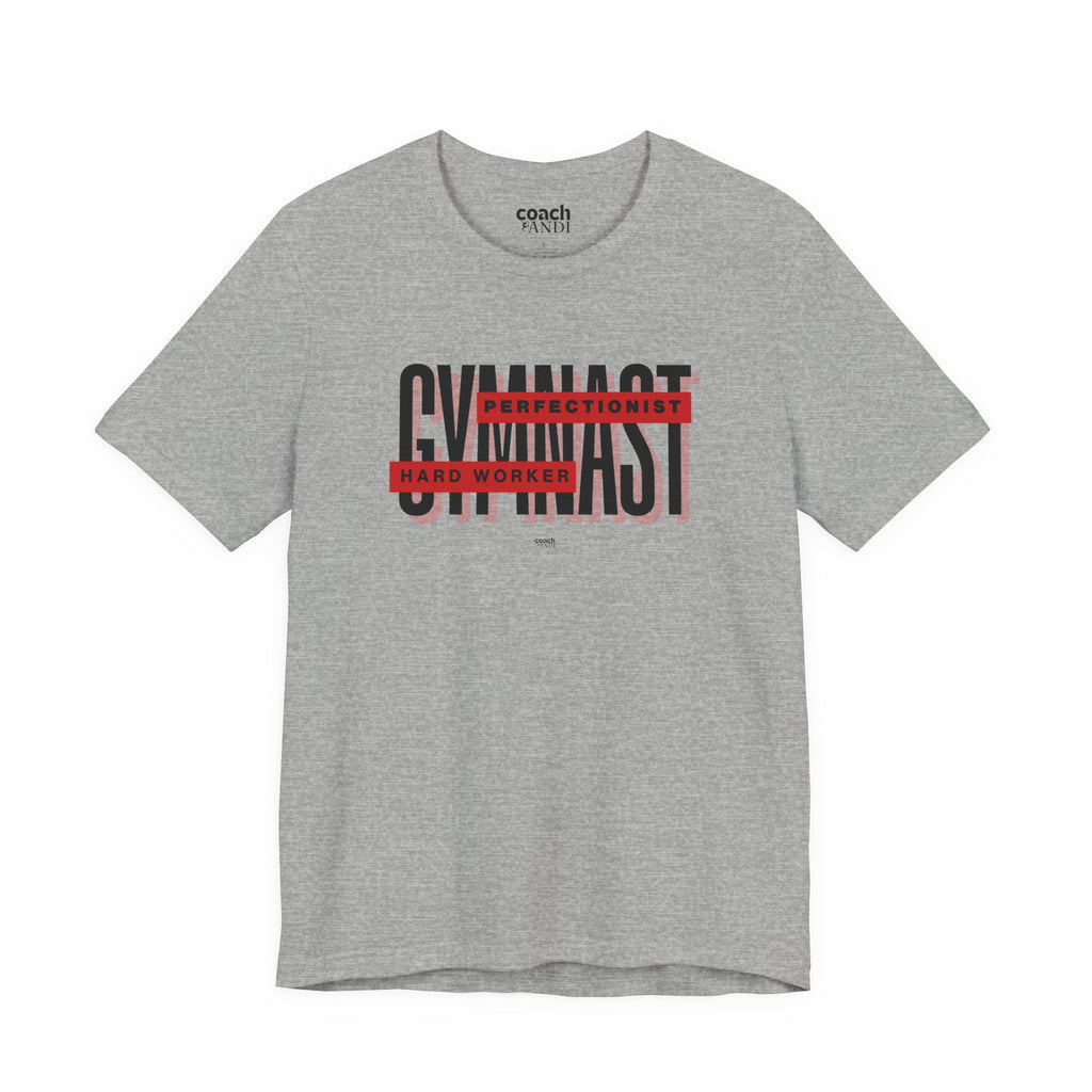 Gymnast Hard Worker Tshirt - Red (Adult)