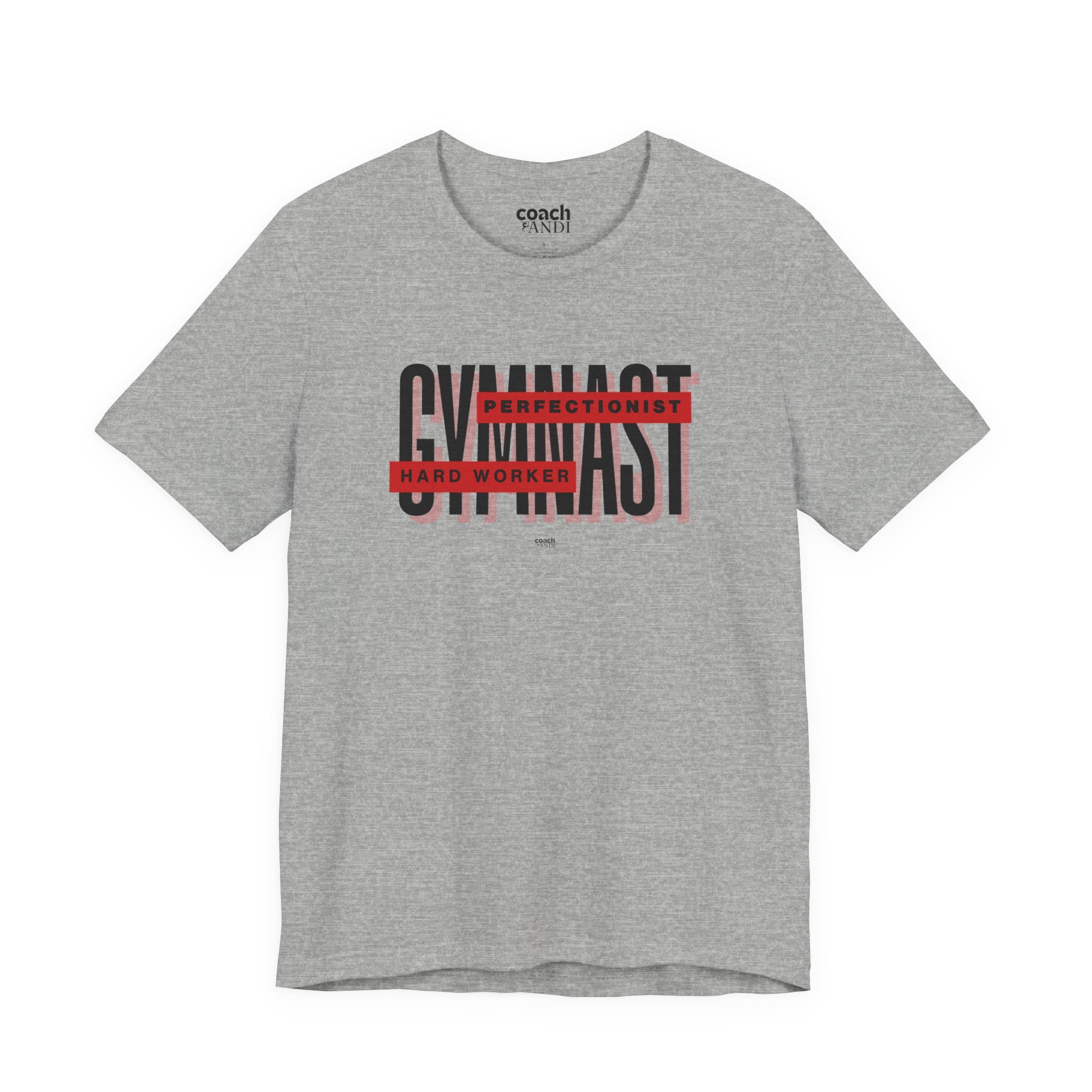 Gymnast Hard Worker Tshirt - Red (Adult)