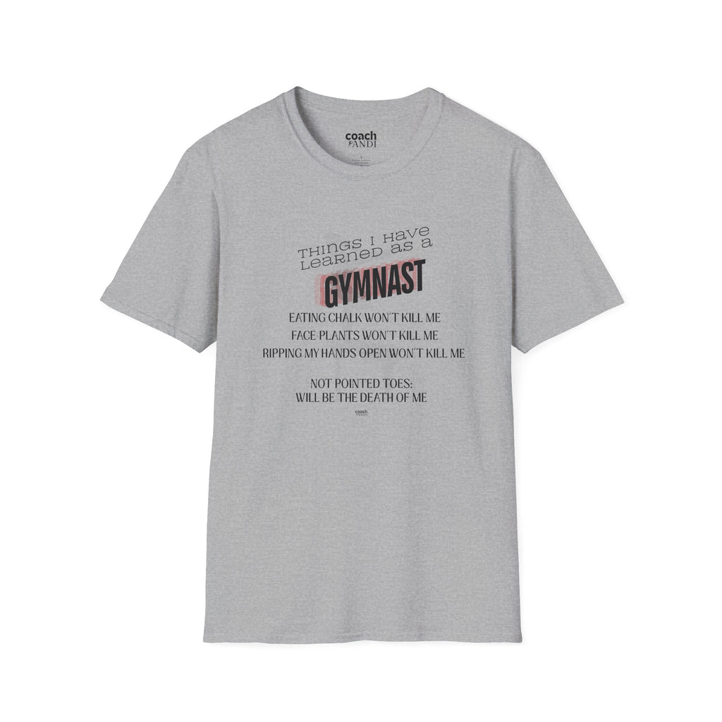 Things I Learned as a Gymnast Tshirt - Red (Adult)