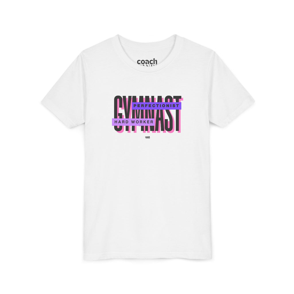 Gymnast Hard Worker Tshirt - Purple (Youth)