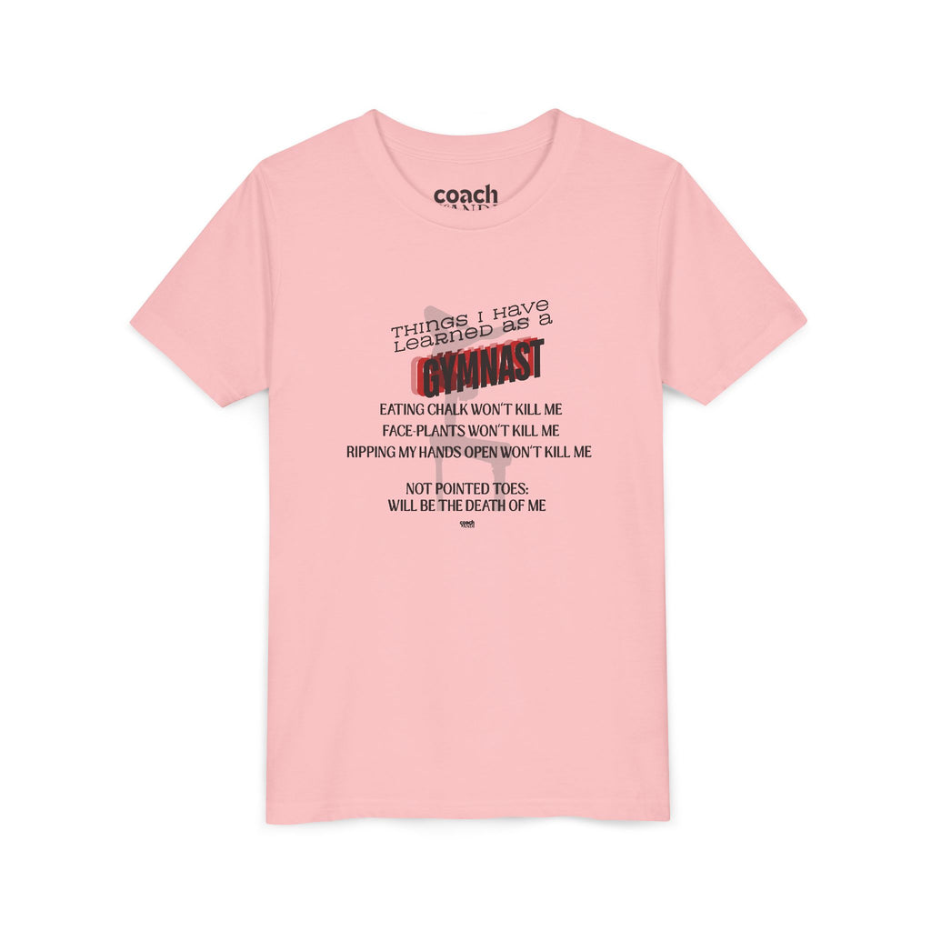 Things I learned as a Gymnast Short Sleeve Tee - Red (Youth)