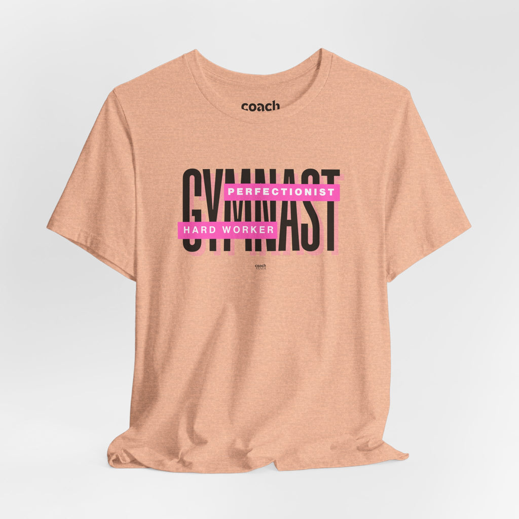 Gymnast Hard Worker Tshirt - Pink (Adult)