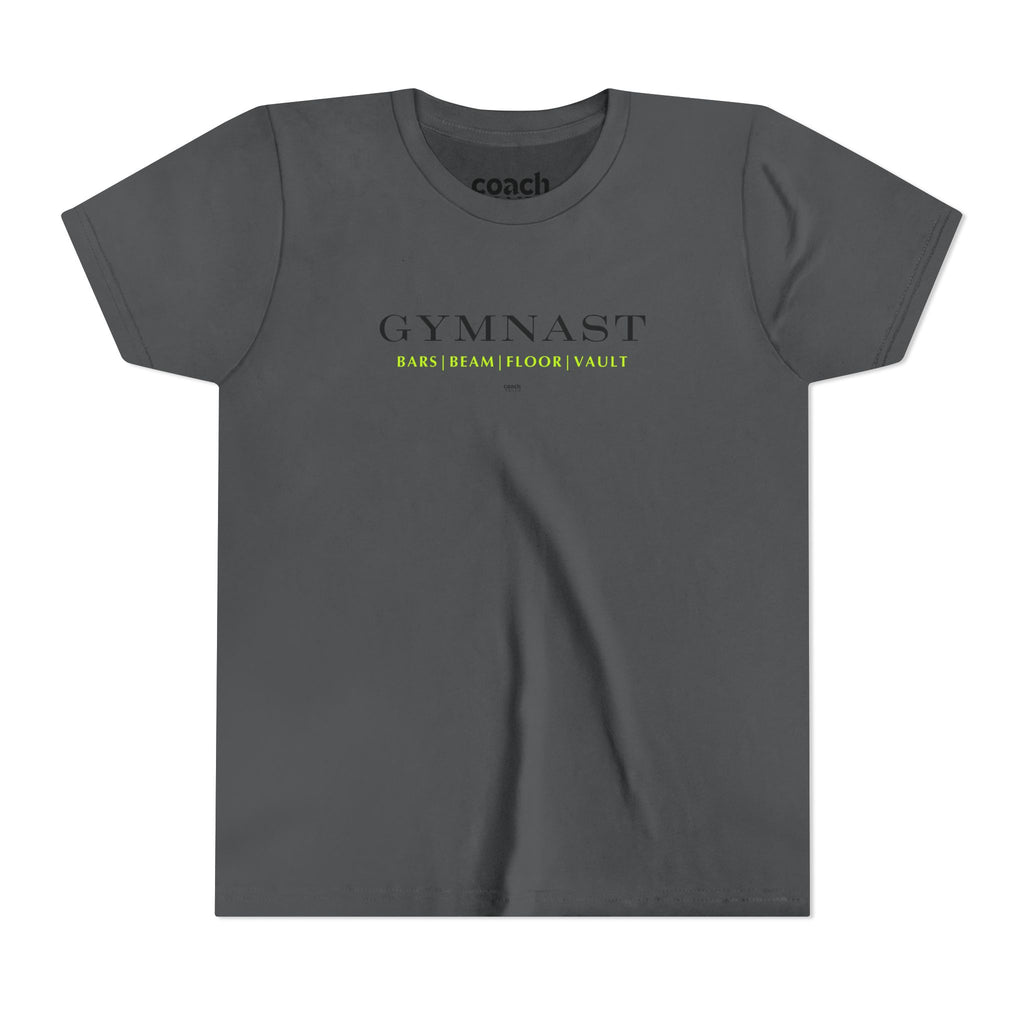GYMNAST (Bars Beam Floor Vault) Tshirt - Lime (Youth)