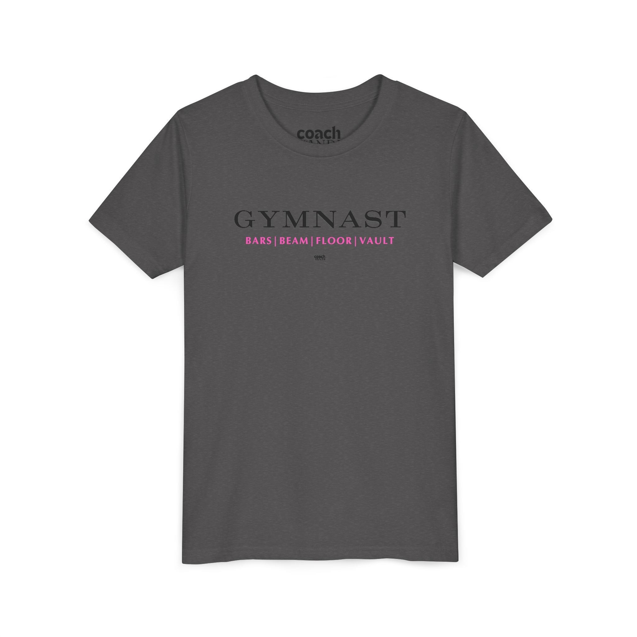 GYMNAST (Bars Beam Floor Vault) Short Sleeve Tee - Pink (Youth)