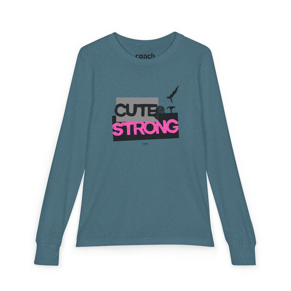 Cute & Strong Long Sleeve Shirt - Pink/Black (Youth)
