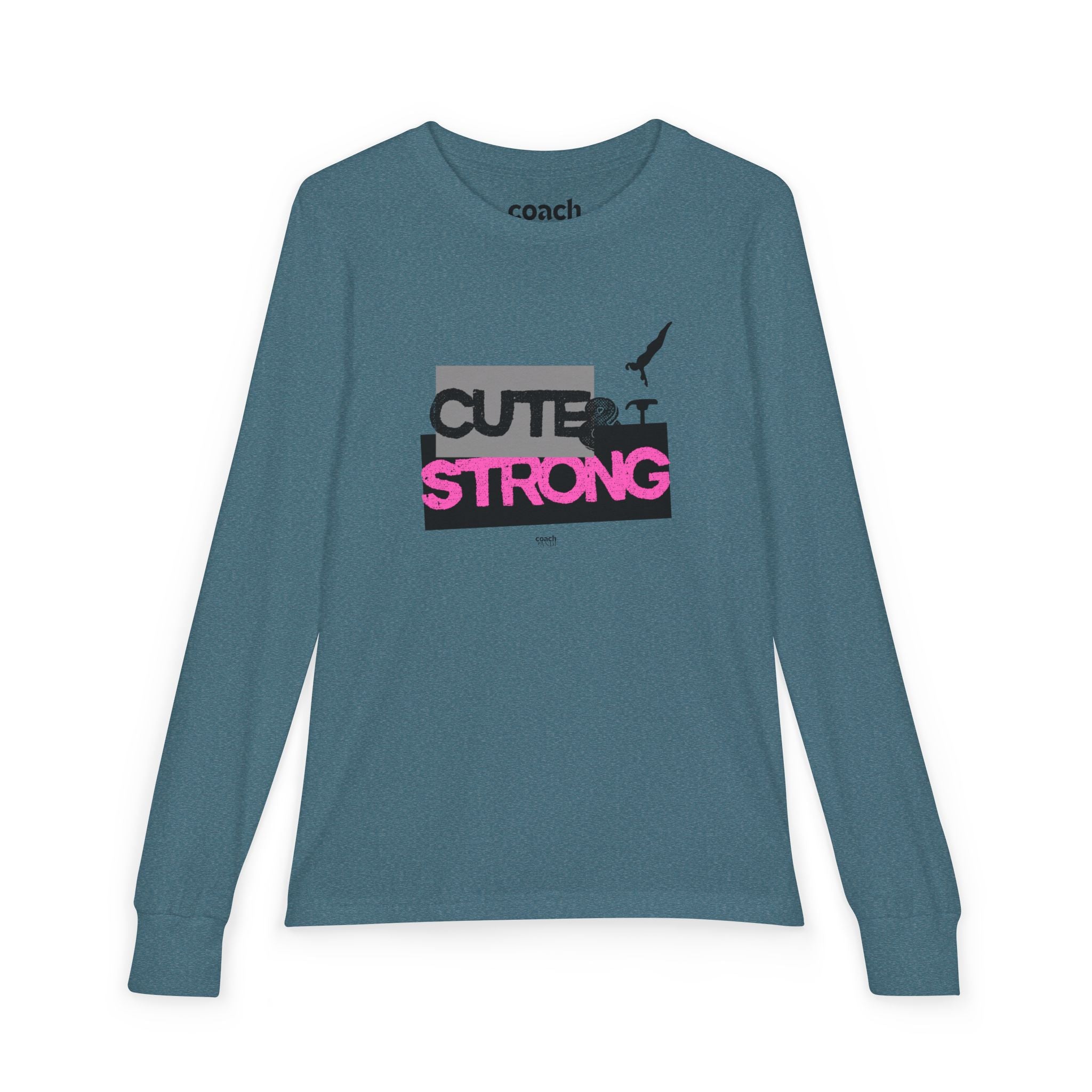 Cute & Strong Long Sleeve Shirt - Pink/Black (Youth)