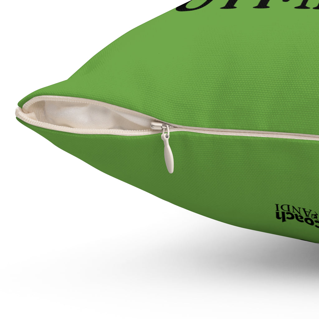 Always Be A Gymnast-Green (Spun Polyester Square Pillow)