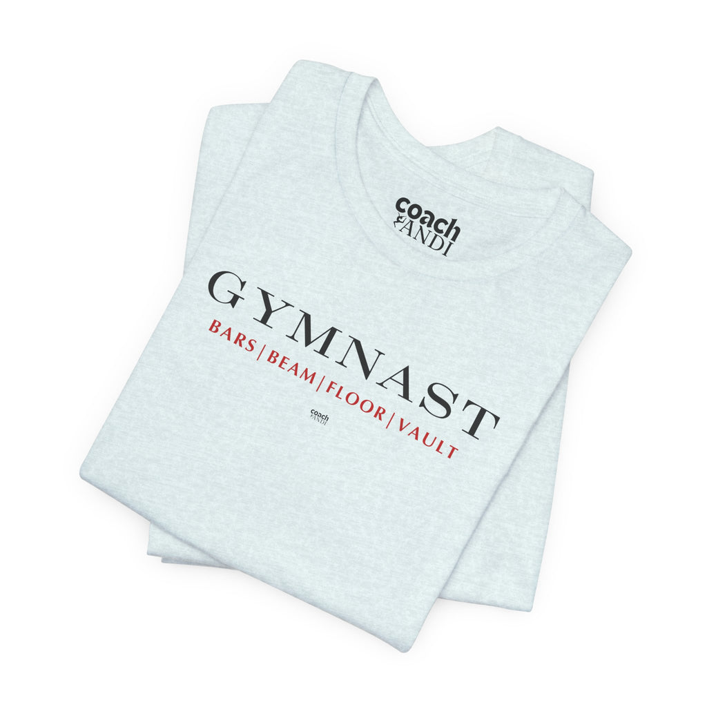 GYMNAST (Bars Beam Floor Vault) Tshirt - Red (Adult)