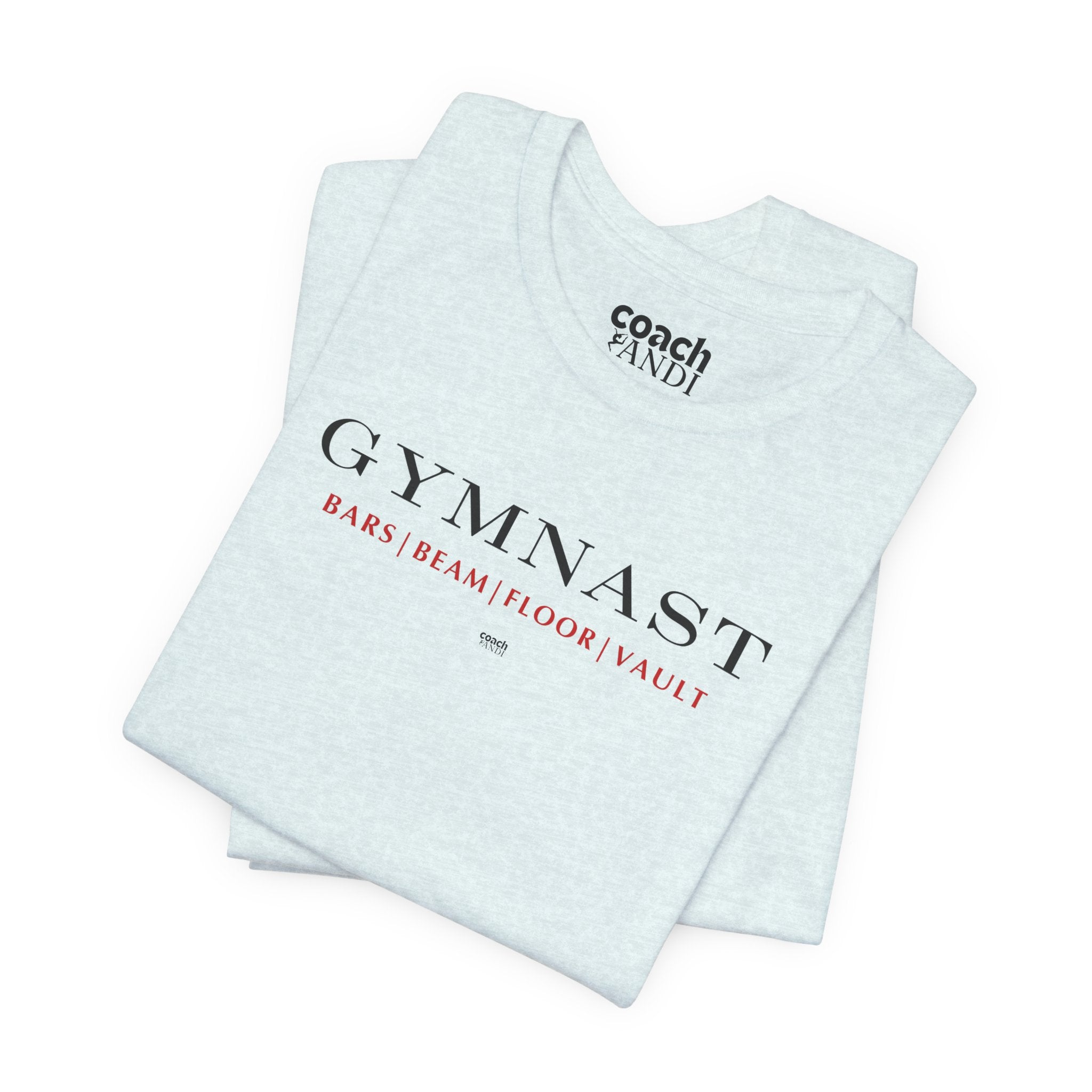GYMNAST (Bars Beam Floor Vault) Tshirt - Red (Adult)