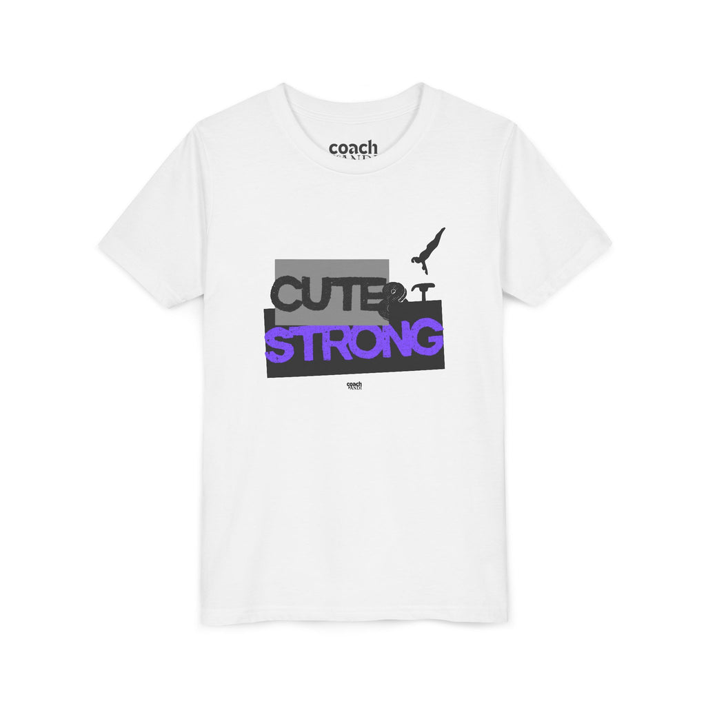 Cute & Strong Youth Short Sleeve Tee - Purple/Black