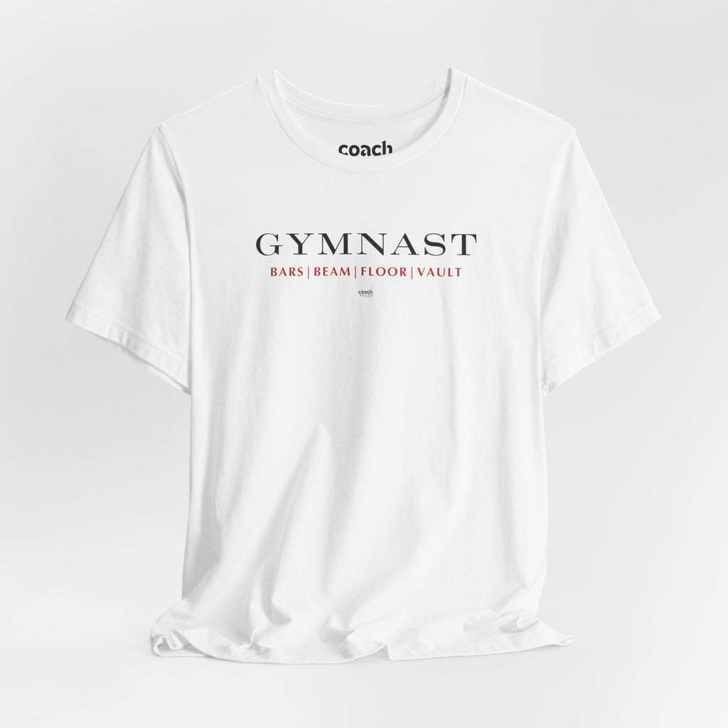 GYMNAST (Bars Beam Floor Vault) Tshirt - Red (Adult)