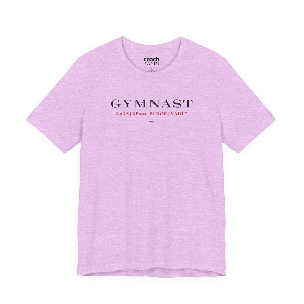 GYMNAST (Bars Beam Floor Vault) Tshirt - Red (Adult)
