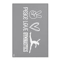 Peace, Love, Gymnastics-Grey (Area Rugs)