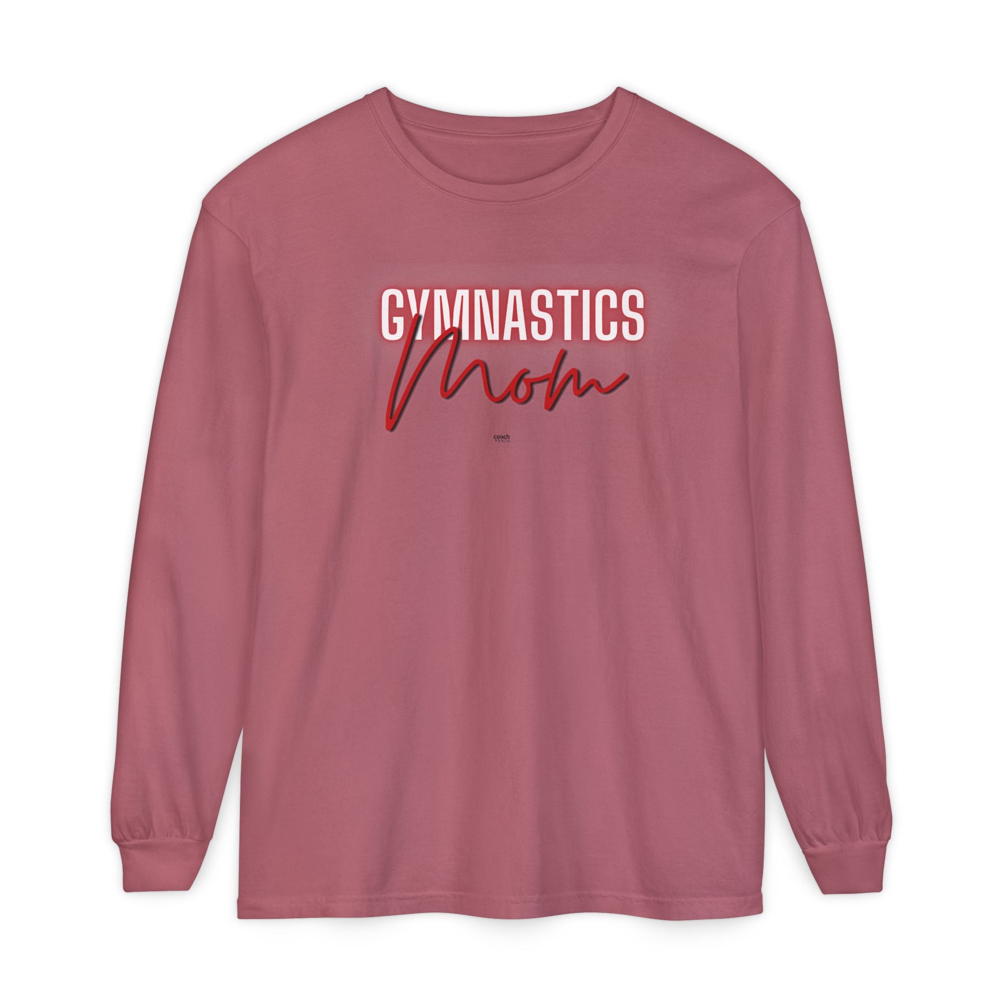 Glow Gym Mom Long Sleeve Shirt - Red (Adult)