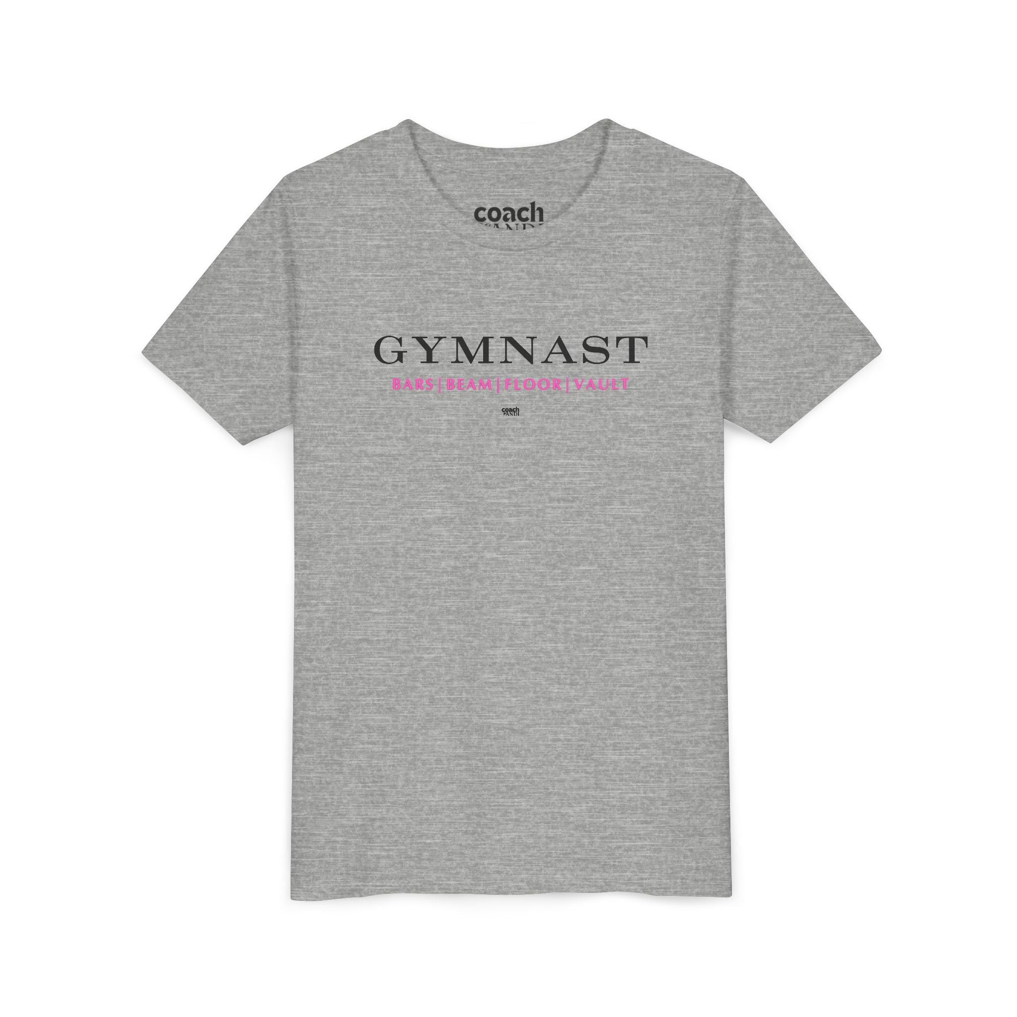 GYMNAST (Bars Beam Floor Vault) Short Sleeve Tee - Pink (Youth)