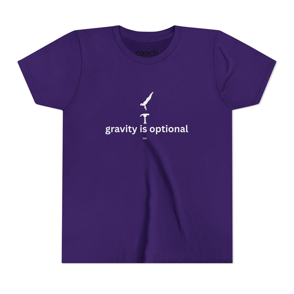 Gravity is Optional Tshirt - White Font (Youth)