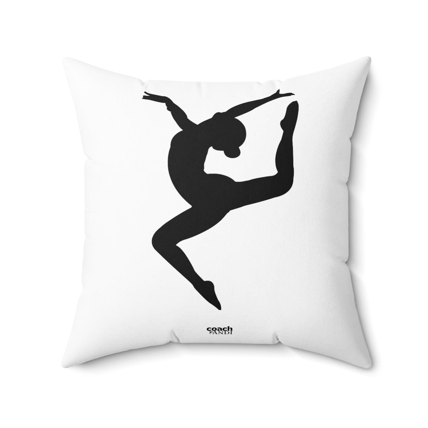 Always Be A Gymnast-White (Spun Polyester Square Pillow)