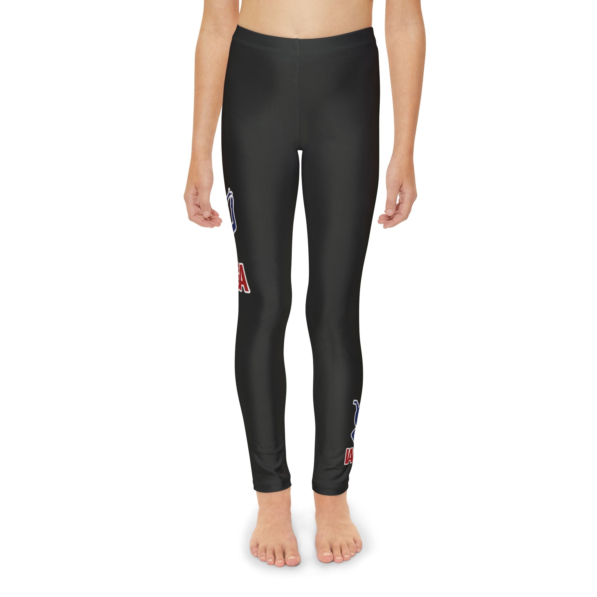 IAGA TEAM Dual Logo (Youth Full-Length Leggings (AOP)