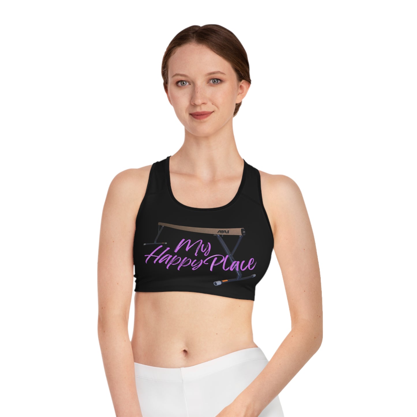 My Happy Place-Beam (Sports Bra (AOP)