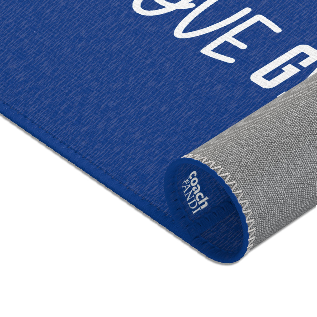 Peace, Love, Gymnastics-Blue (Area Rugs)