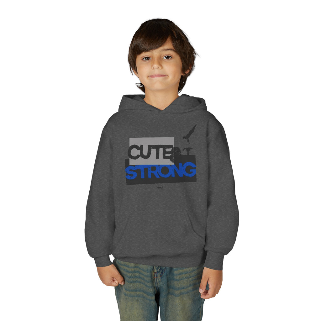 Cute & Strong Hoodie - Blue/Black (Youth)