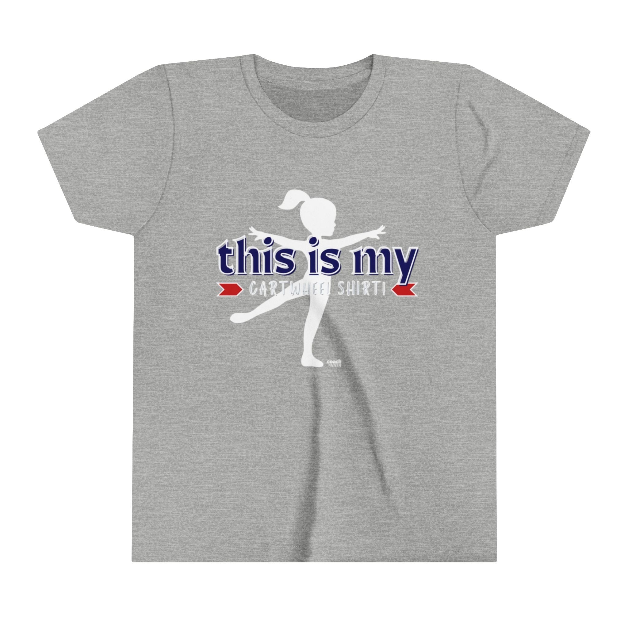 My Cartwheel Shirt-Navy/Red (Youth Short Sleeve Tee)