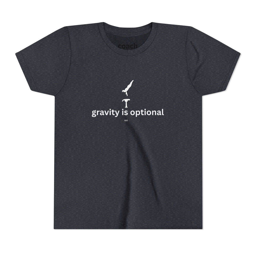 Gravity is Optional Tshirt - White Font (Youth)