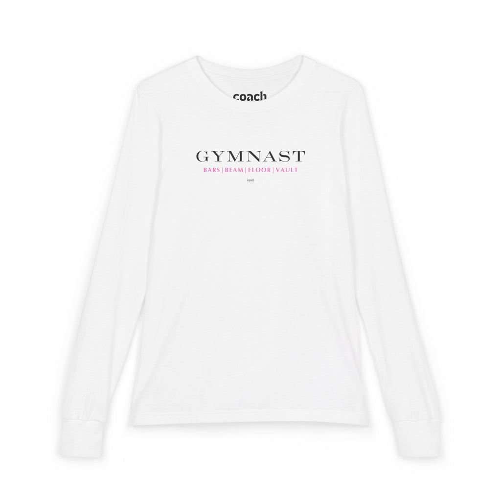 GYMNAST (Bars Beam Floor Vault) Long Sleeve Shirt - Pink (Youth)