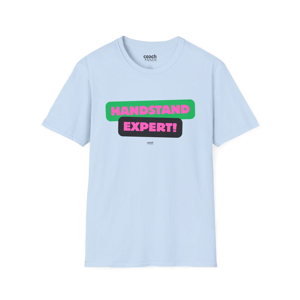 Handstand Expert Tshirt - Green/Pink (Adult)