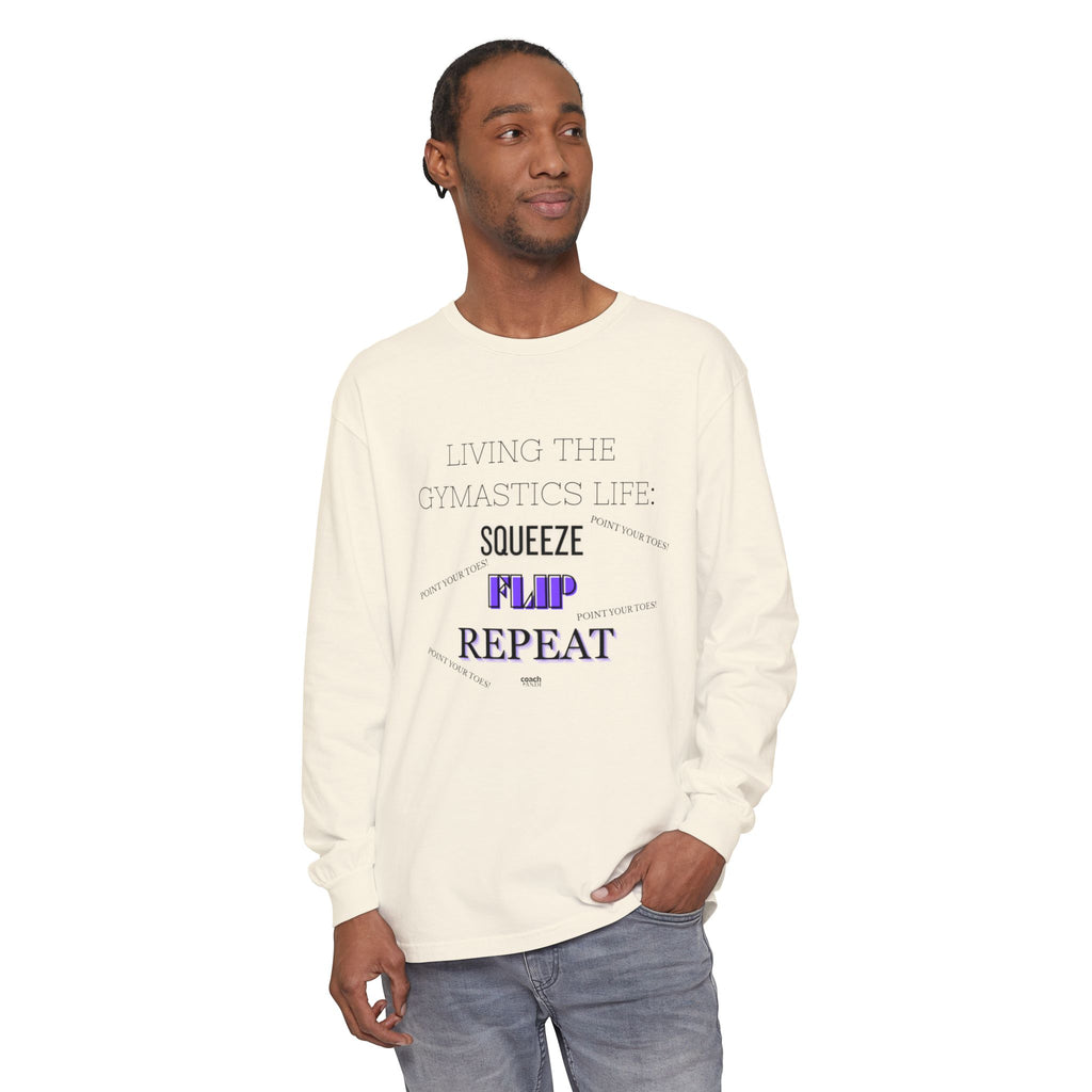 Squeeze Flip Repeat - Purple (Adult Longsleeve Shirt)