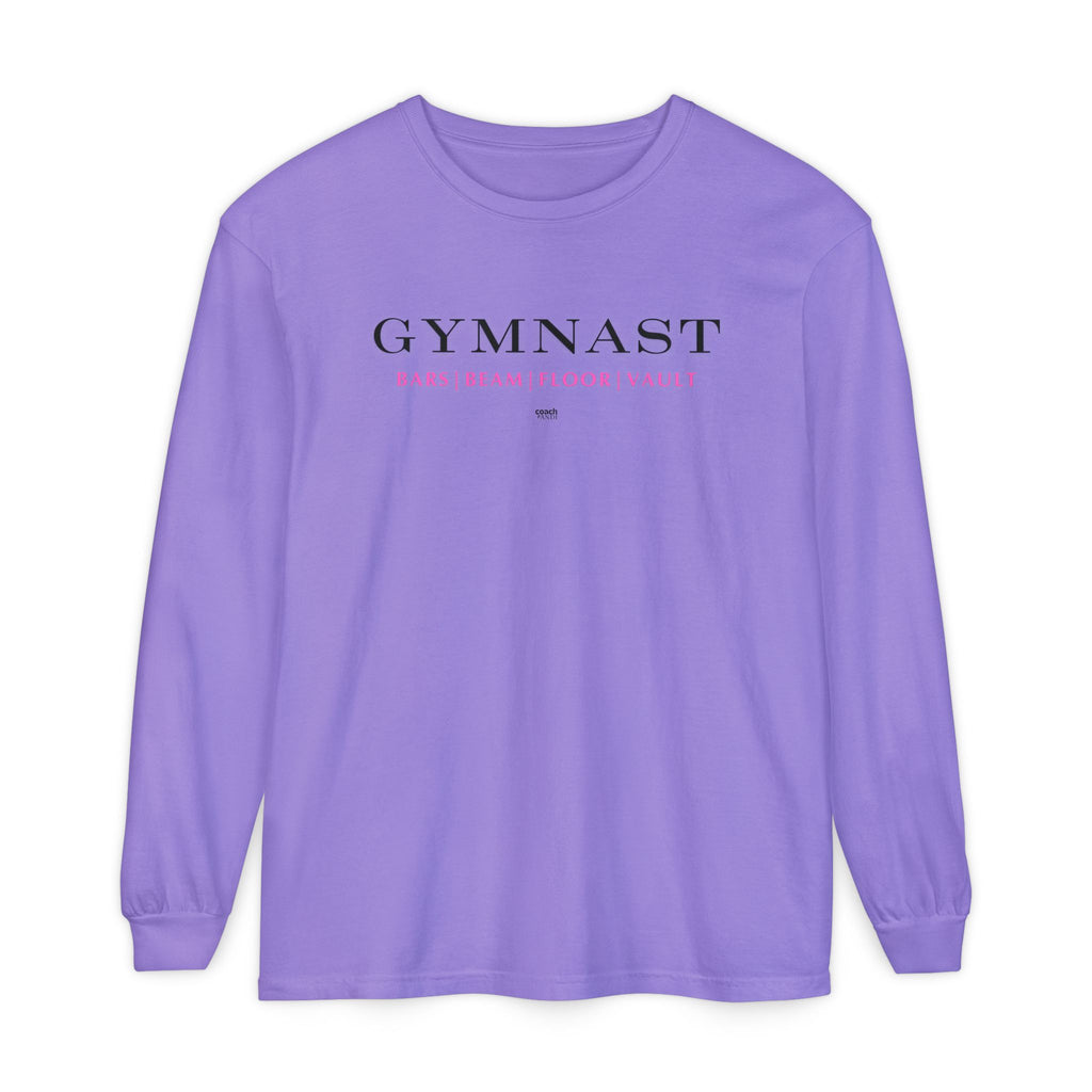 GYMNAST (Bars Beam Floor Vault) Long Sleeve Shirt - Pink (Adult )