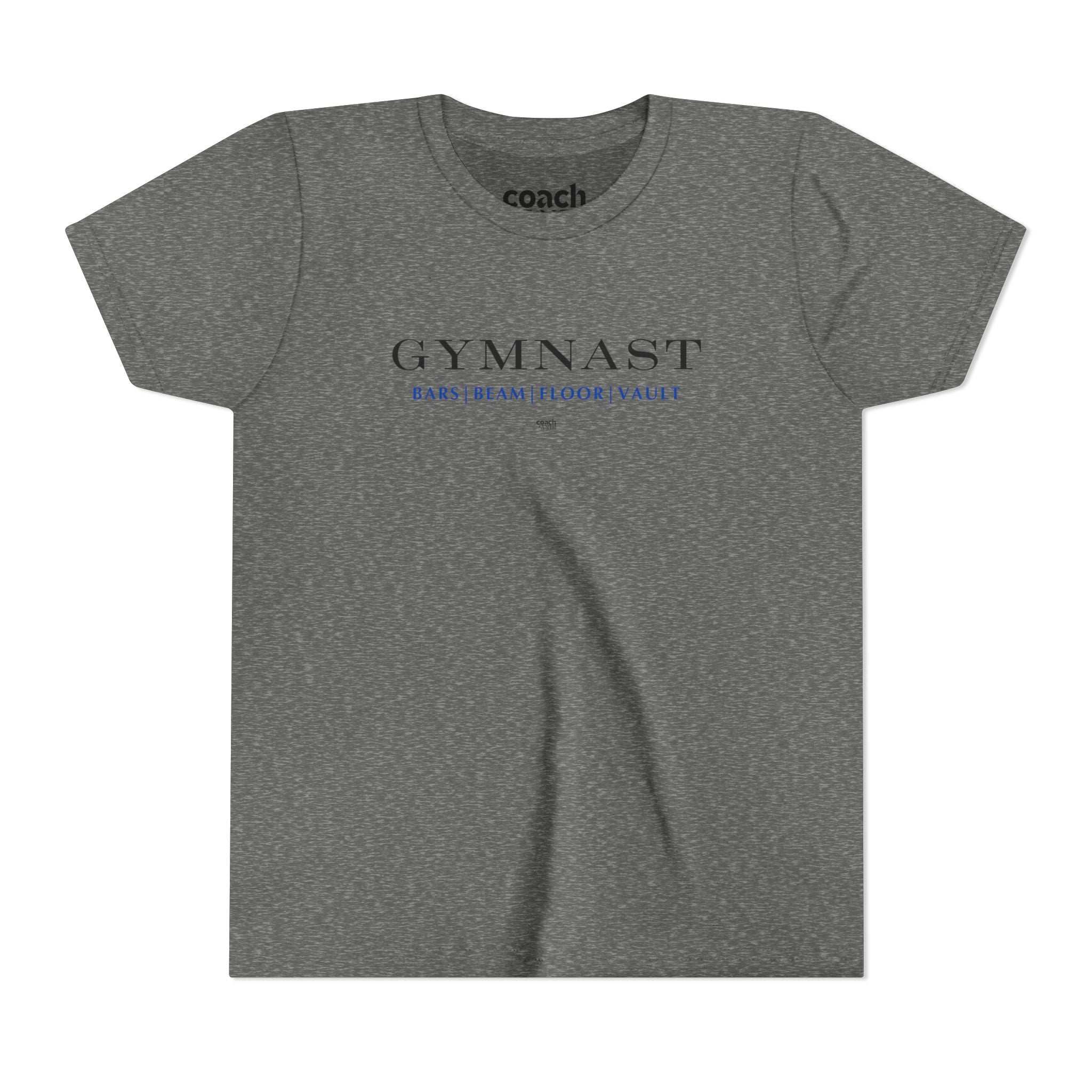 GYMNAST (Bars Beam Floor Vault) Short Sleeve Tee - Blue (Youth)